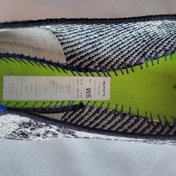 Rothy's Patterned Flats with Blue Trim - Picture 4 of 4